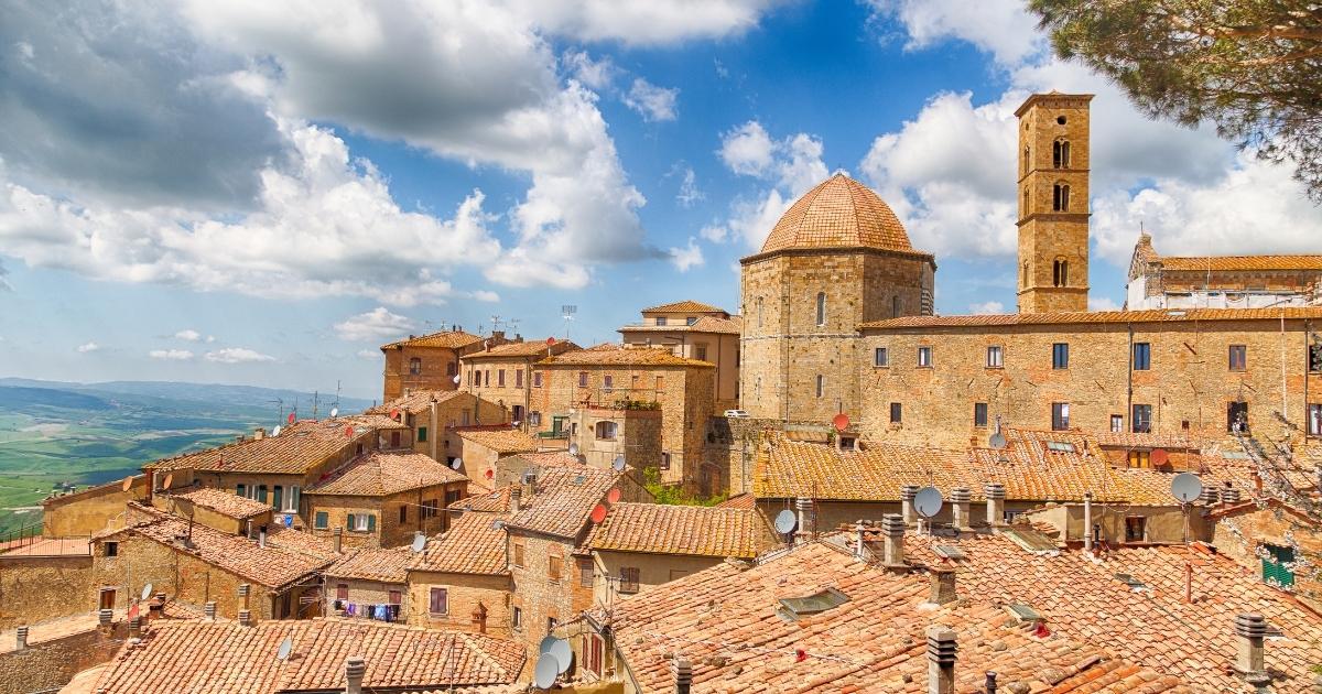 The historic town of Volterra in Tuscany.