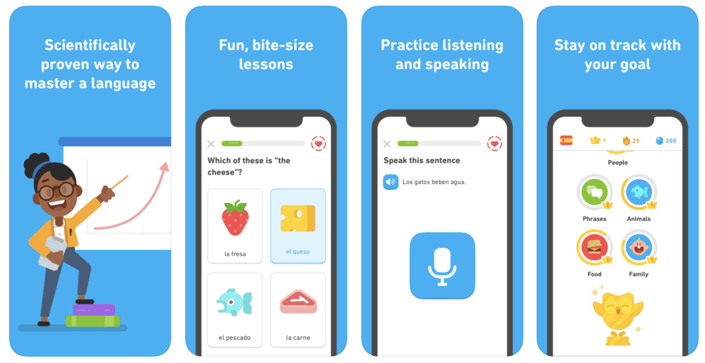 Aplikace Duolingo pro učení jazyků