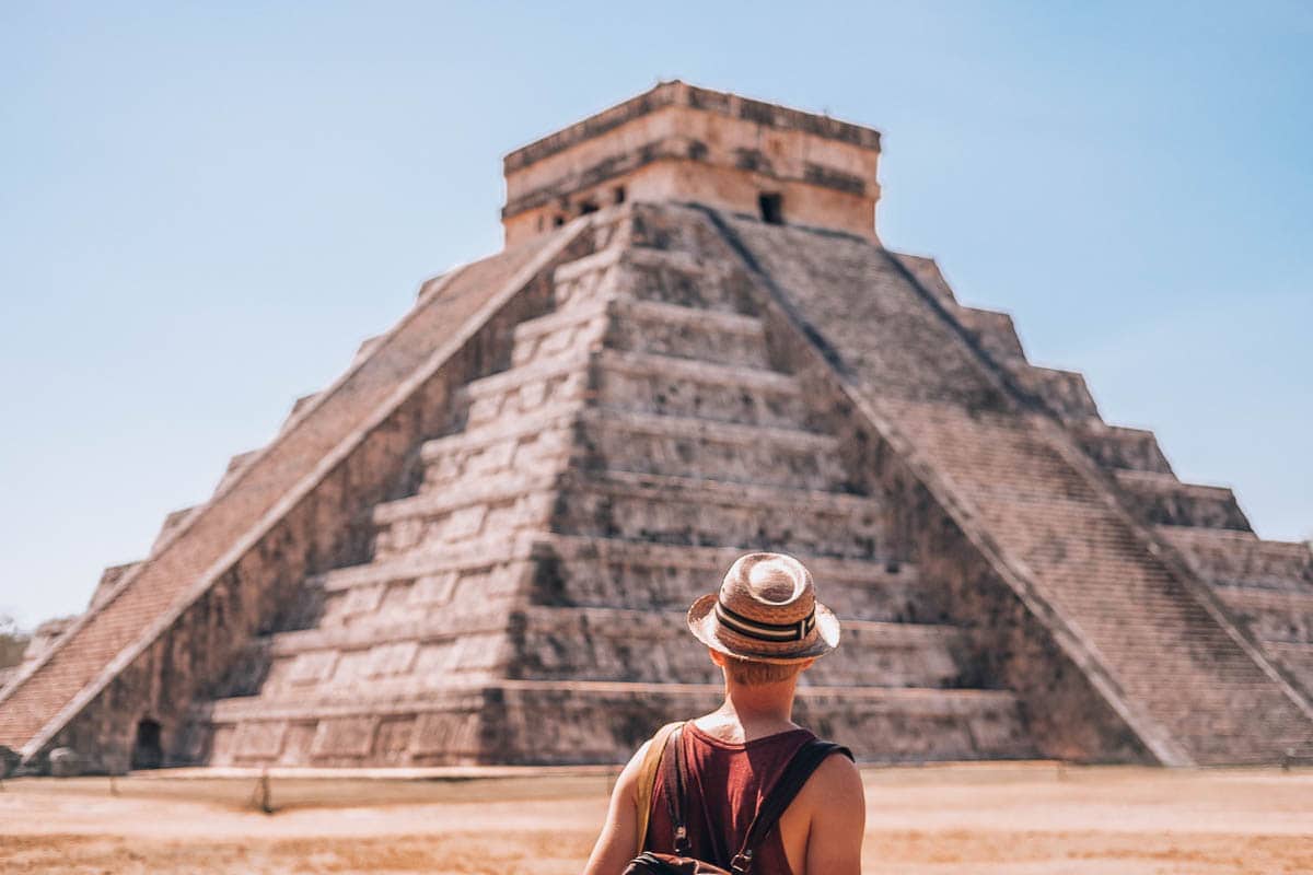 Pyramid of El Castillo in the Mayan city of Chichen itza