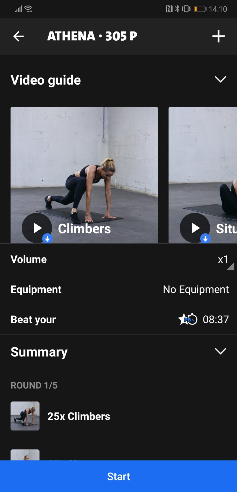 Freeletics aplikace přehled cvičení
