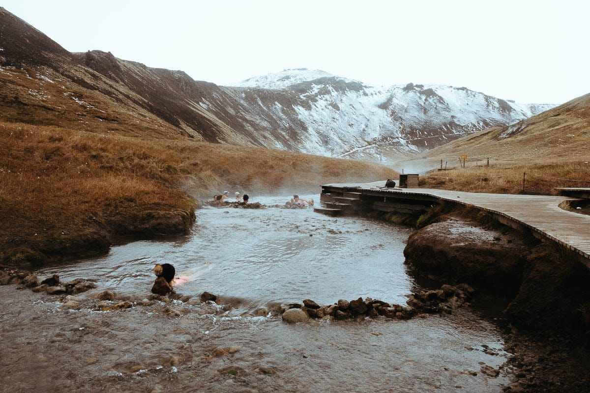 Hot river in Iceland