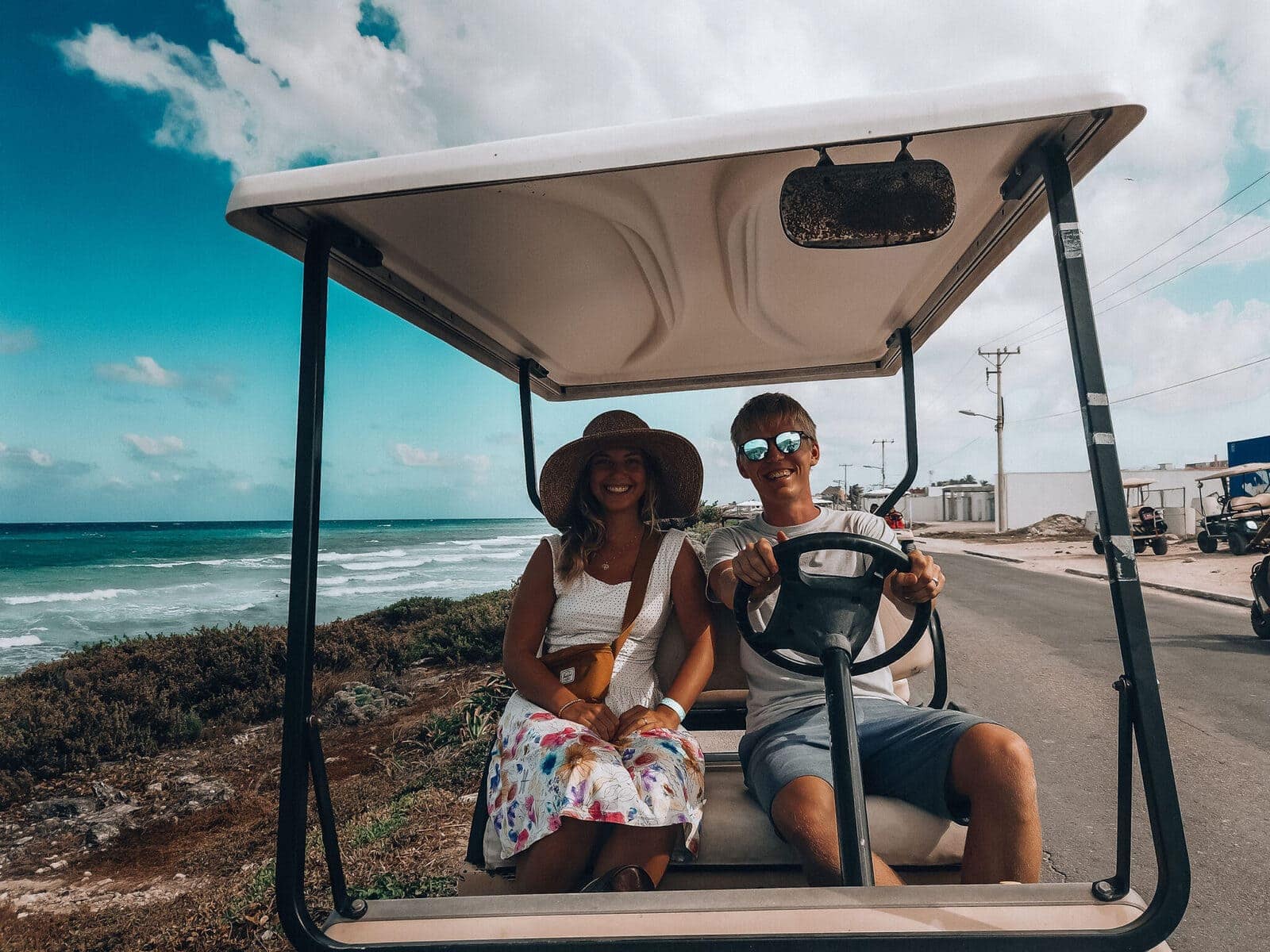 Prenájom vozíkov na ostrove Isla Mujeres