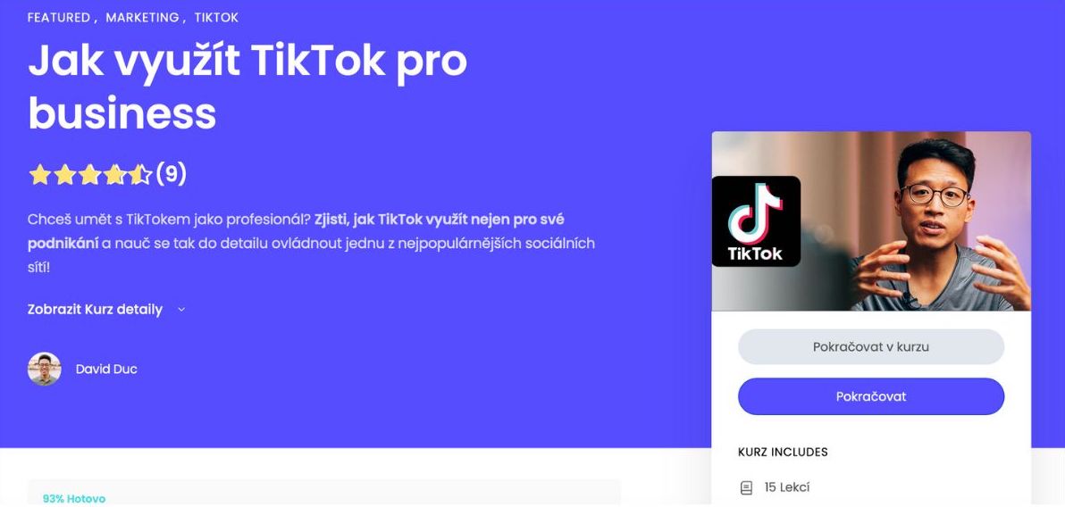 Jak využít TikTok pro business - online kurz TikToku
