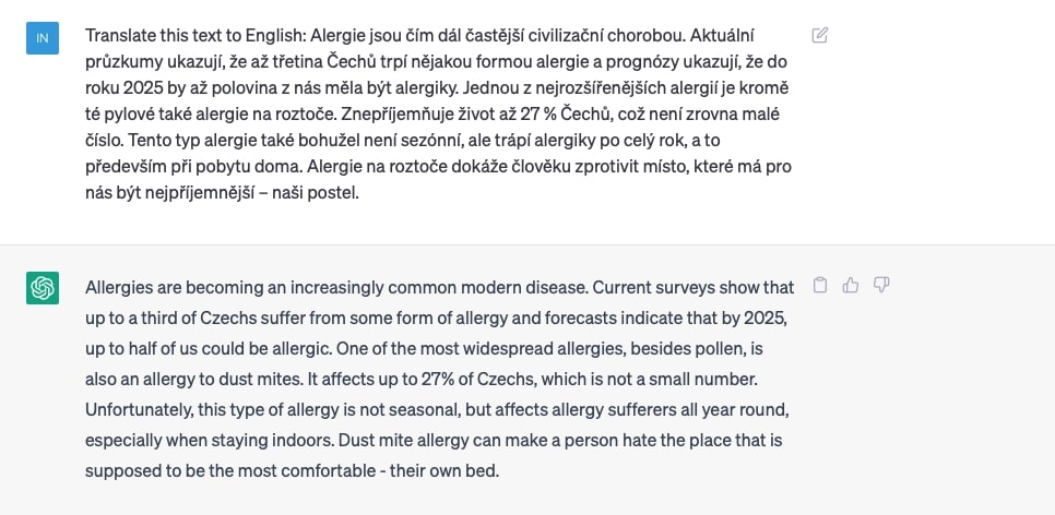 překlady pomocí AI