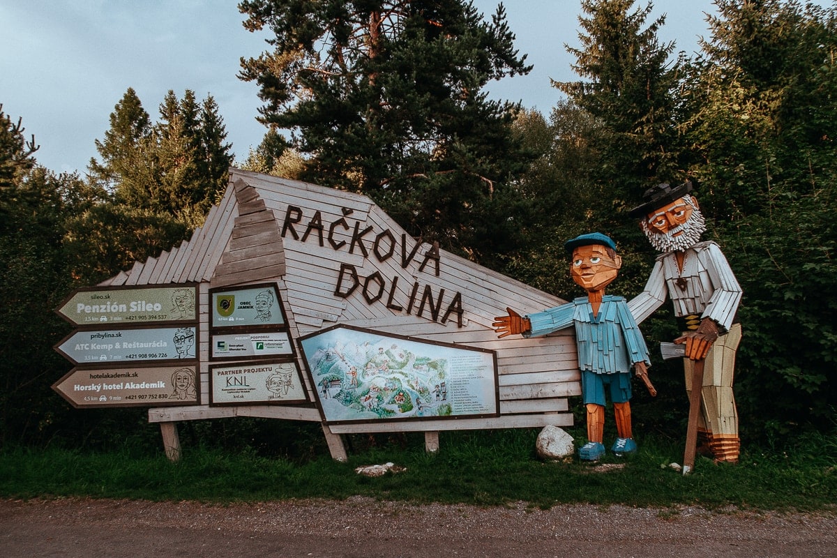 Cedule Račkova Dolina Tatry Zachodnie