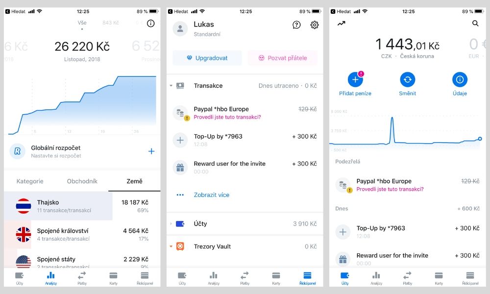 Appearance of the Revolut app