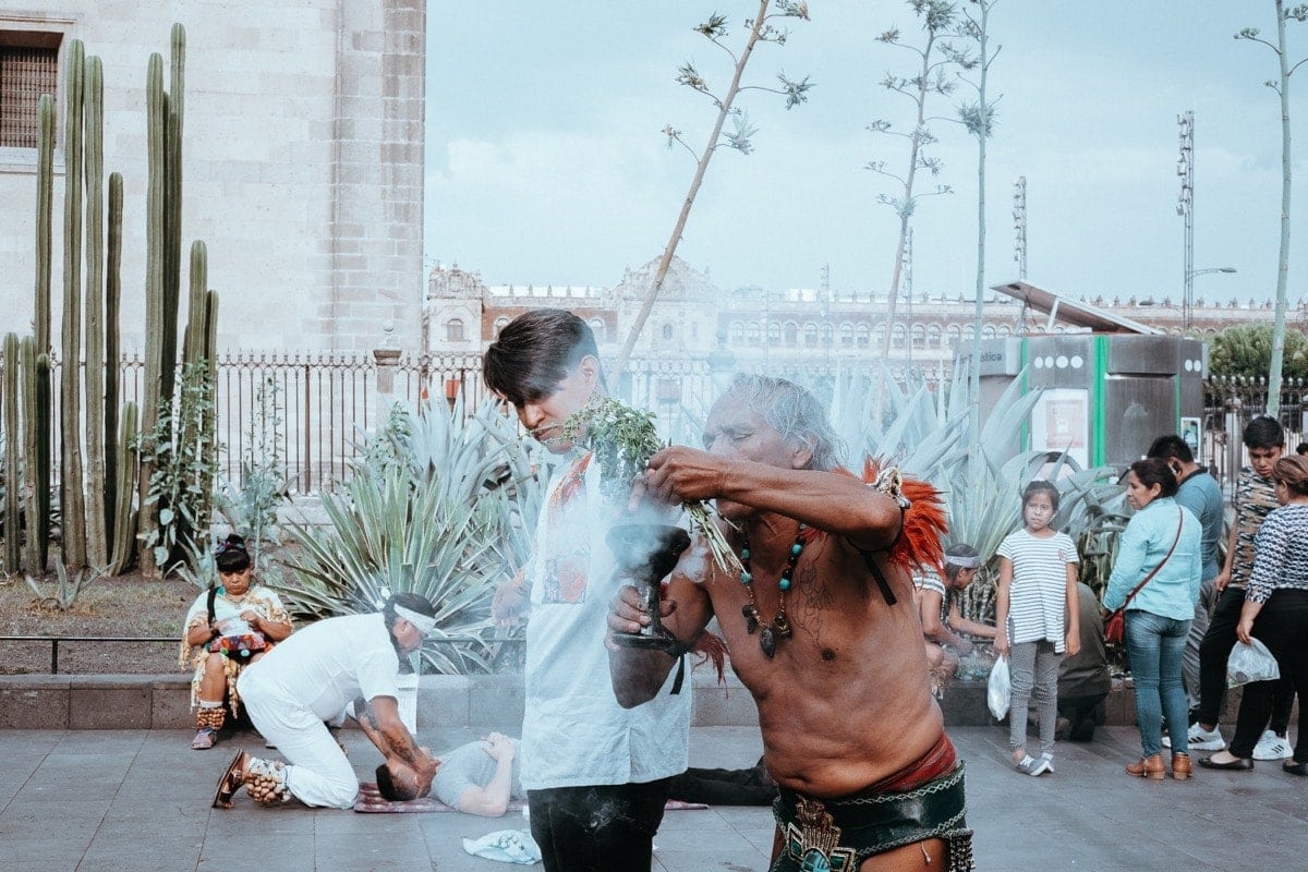 Shamanic incantations in Mexico City