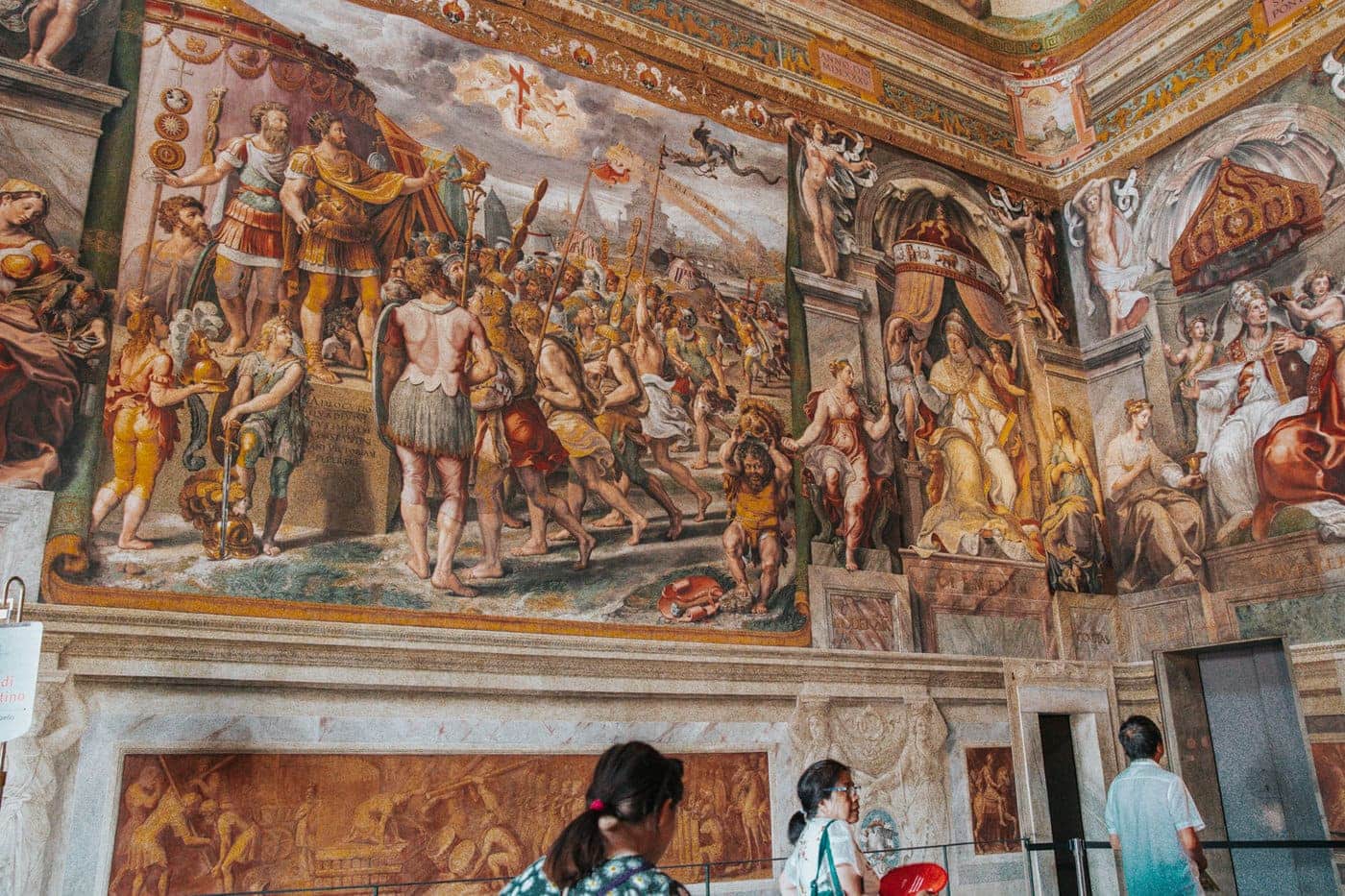 Paintings in one of the Vatican museums